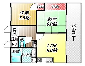 大和リバーサイド  ｜ 大阪府八尾市沼2丁目12-3（賃貸マンション2LDK・1階・51.00㎡） その2