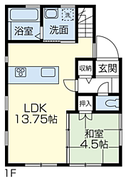 「K-officeよりお届け」武蔵村山市神明　中古住宅 4LDKの間取り