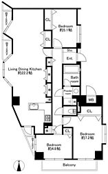 コアマンション春日大谷2 3LDKの間取図画像