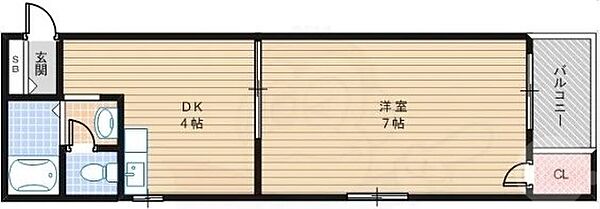 大阪府大阪市東住吉区照ケ丘矢田4丁目(賃貸マンション2DK・5階・38.00㎡)の写真 その2