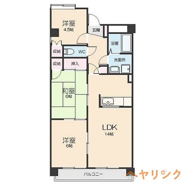 アルバビル ｜愛知県名古屋市名東区名東本通4丁目(賃貸マンション3LDK・4階・70.05㎡)の写真 その2