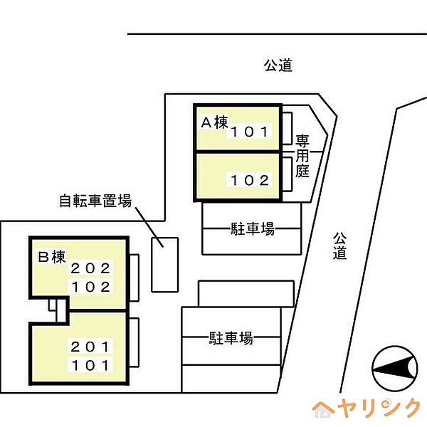 サンハウス　B ｜愛知県日進市赤池南2丁目(賃貸アパート2LDK・1階・57.65㎡)の写真 その16