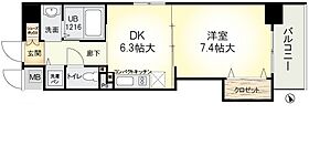 大阪府大阪市東住吉区桑津1丁目（賃貸マンション1DK・6階・36.41㎡） その2