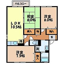 ウィルコーポ 202 ｜ 長崎県西彼杵郡長与町まなび野２丁目6-6（賃貸アパート3LDK・2階・70.43㎡） その2