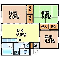 サンフラワー女の都（女の都2丁目） 206 ｜ 長崎県長崎市女の都２丁目46-1（賃貸マンション3DK・2階・55.17㎡） その2