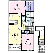 ヒルズ1．愛シティA 201 ｜ 長崎県雲仙市愛野町甲244-1（賃貸アパート2LDK・2階・58.64㎡） その2