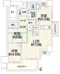 グローリアスタウン聖心壱番館 3LDKの間取図画像