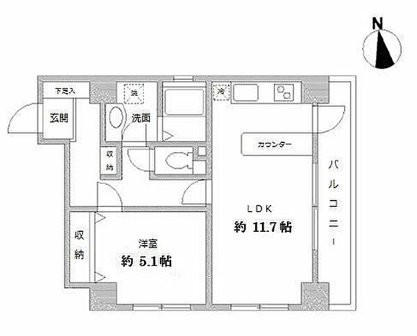 ラクラス田原町 ｜東京都台東区寿2丁目(賃貸マンション1LDK・12階・44.59㎡)の写真 その2