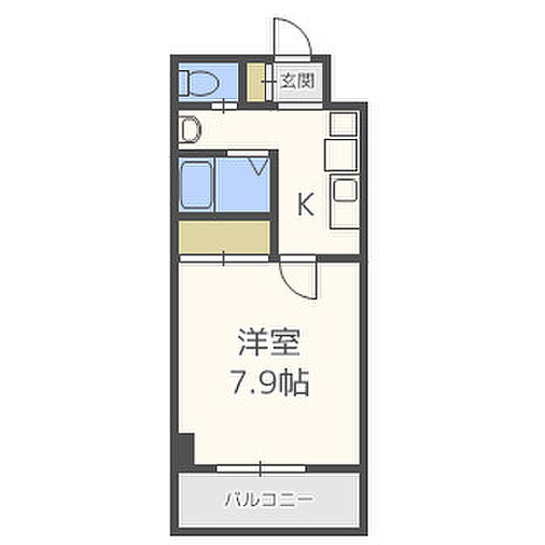 大阪府大阪市港区築港1丁目(賃貸マンション1K・4階・24.82㎡)の写真 その2