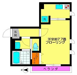 カイクハレ 1Kの間取図画像
