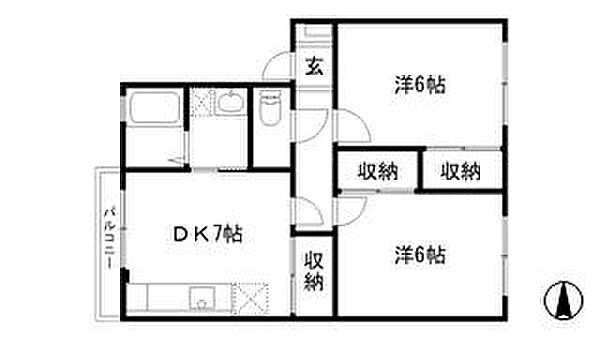 蒲田ソルステージ（蒲田SOLSTAGE） 103｜兵庫県姫路市広畑区蒲田3丁目(賃貸アパート2DK・1階・54.04㎡)の写真 その2