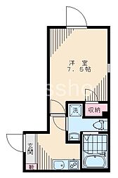 ８０４３−Ｒｅａｆ西荻北 3階1Kの間取り