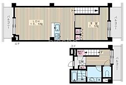 １５１７−ワイズガーデン 3階1LDKの間取り