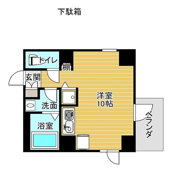 大阪府大阪市福島区野田3丁目(賃貸マンション1R・8階・25.68㎡)の写真 その2