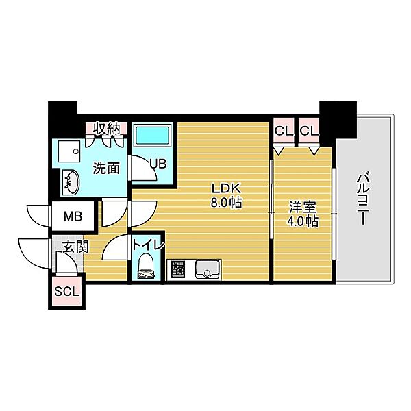 スプランディッドセブン ｜大阪府大阪市淀川区加島1丁目(賃貸マンション1LDK・10階・34.72㎡)の写真 その2