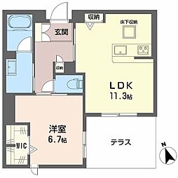 シャーメゾン 木の実 1LDKの間取図画像
