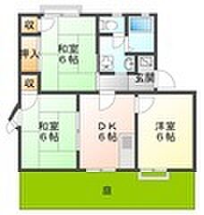 叶い坂2号 3DKの間取図画像