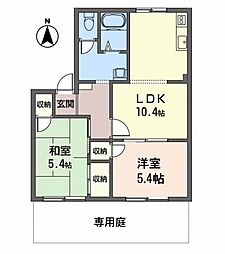 パレ・コスモスA 2LDKの間取図画像