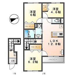 パストラル津倉 3LDKの間取図画像
