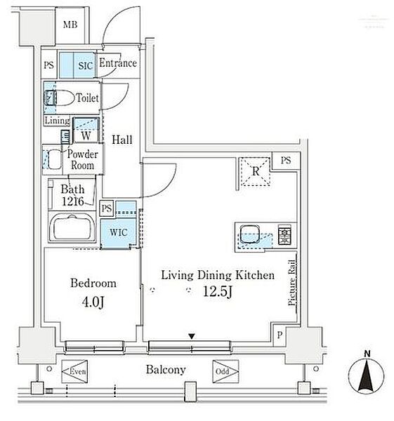 JGRAN Court 品川西大井WEST ｜東京都品川区西大井２丁目(賃貸マンション1LDK・5階・40.60㎡)の写真 その2