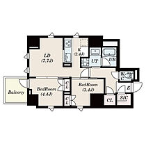 S-RESIDENCE日本橋馬喰町Aere 404 ｜ 東京都中央区日本橋馬喰町１丁目6-5（賃貸マンション2LDK・4階・48.56㎡） その2