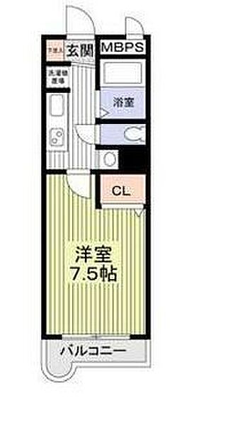 ブリランテ ｜神奈川県川崎市中原区下小田中３丁目(賃貸マンション1K・1階・24.79㎡)の写真 その2