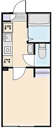 JR京浜東北・根岸線 鶴見駅 徒歩13分の賃貸アパート 1階1Kの間取り