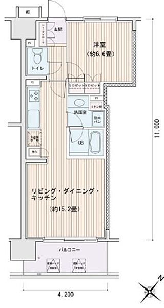 エスティメゾン豊洲レジデンスC棟 ｜東京都江東区豊洲3丁目(賃貸マンション1LDK・8階・50.47㎡)の写真 その2