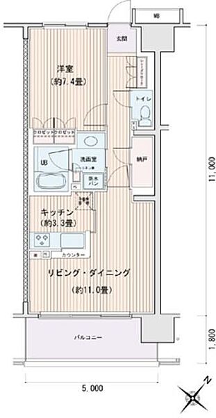 エスティメゾン豊洲レジデンスC棟 ｜東京都江東区豊洲3丁目(賃貸マンション1LDK・3階・55.00㎡)の写真 その2