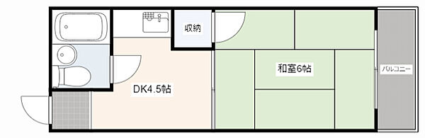 広島県広島市中区住吉町(賃貸マンション1K・3階・17.88㎡)の写真 その2