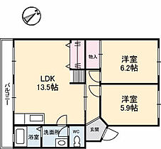 広島県広島市安佐南区八木９丁目（賃貸マンション2LDK・2階・56.30㎡） その2