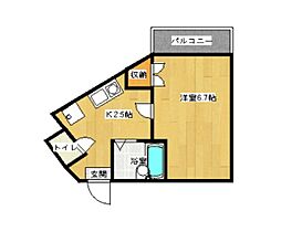 広島県安芸郡府中町城ケ丘（賃貸マンション1K・4階・21.00㎡） その2