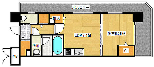 広島県広島市東区曙２丁目(賃貸マンション1LDK・7階・32.43㎡)の写真 その2