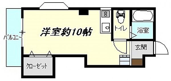 広島県広島市中区江波本町(賃貸マンション1R・2階・24.70㎡)の写真 その2