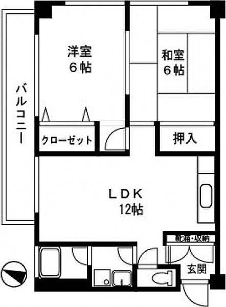 広島県広島市東区曙２丁目(賃貸マンション2LDK・3階・51.84㎡)の写真 その2