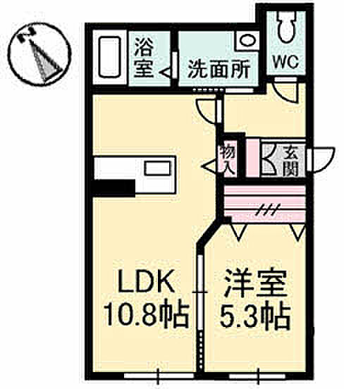 広島県広島市安佐南区緑井６丁目(賃貸アパート1LDK・1階・41.92㎡)の写真 その2