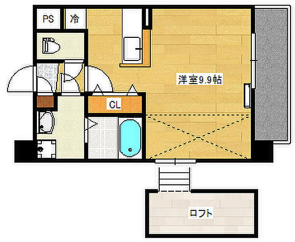 広島県広島市西区井口５丁目(賃貸マンション1R・9階・28.70㎡)の写真 その2