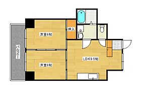 広島県広島市西区南観音町（賃貸マンション2LDK・2階・46.20㎡） その2