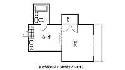 JR呉線 海田市駅 徒歩12分の賃貸マンション 2階1Kの間取り