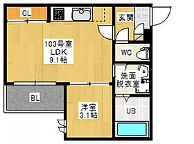 広島県広島市西区南観音町（賃貸アパート1LDK・1階・30.01㎡） その2