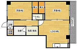 JR可部線 安芸長束駅 徒歩12分の賃貸マンション 3階2DKの間取り