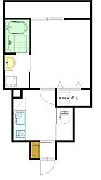 JR芸備線 矢賀駅 徒歩26分の賃貸アパート 1階1Kの間取り