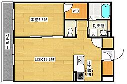 広島高速交通アストラムライン 古市駅 徒歩7分の賃貸マンション 1階1LDKの間取り