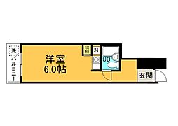 広島電鉄2系統 八丁堀駅 徒歩4分の賃貸マンション 5階ワンルームの間取り