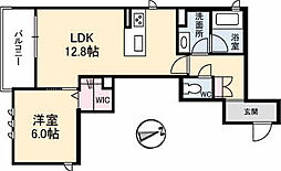 広島高速交通アストラムライン 西原駅 徒歩12分の賃貸マンション 3階1LDKの間取り