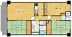 広島電鉄宮島線 商工センター入口駅 徒歩23分の賃貸マンション 5階3LDKの間取り