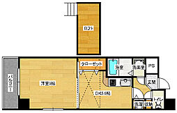 広島電鉄1系統 袋町駅 徒歩3分の賃貸マンション 10階1DKの間取り