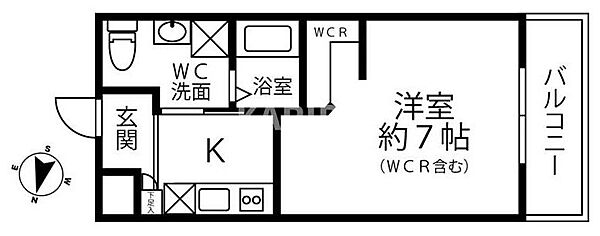 サニーエステート関目 406｜大阪府大阪市城東区成育5丁目(賃貸マンション1K・4階・21.78㎡)の写真 その2