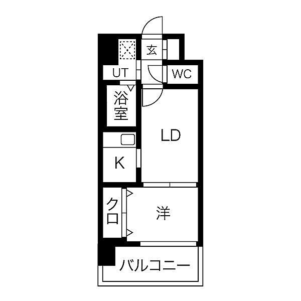 W.O.B.KYOBASHI 612｜大阪府大阪市城東区蒲生2丁目(賃貸マンション1LDK・6階・26.64㎡)の写真 その2