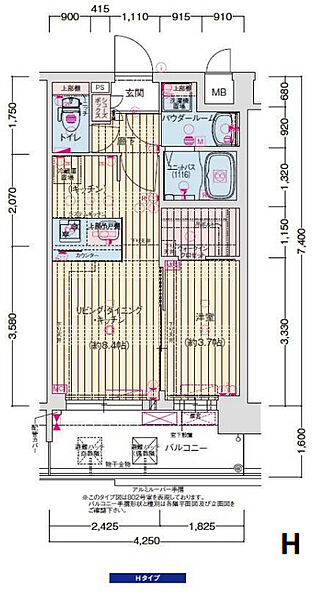 プレサンスＯＳＡＫＡ東成中本ハーヴィル 1002｜大阪府大阪市東成区中本5丁目(賃貸マンション1LDK・10階・31.45㎡)の写真 その2